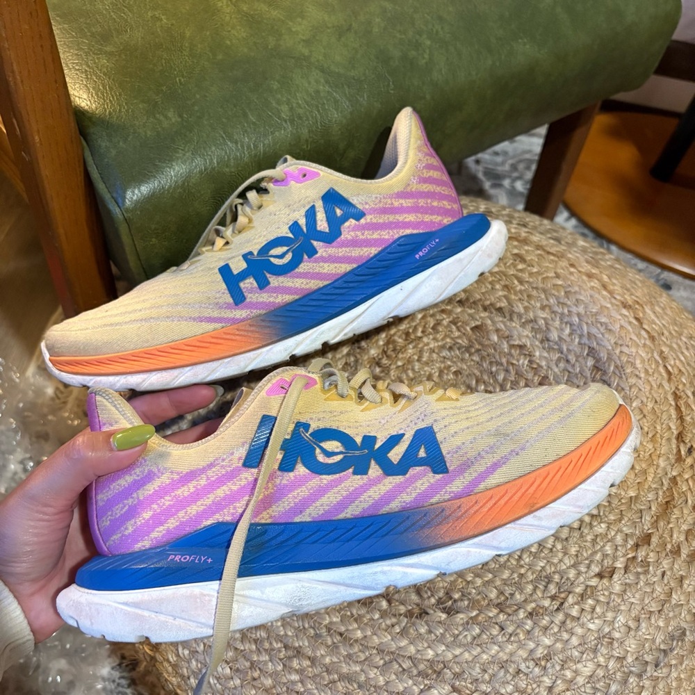 Hoka Women's Mach 5 Running Shoes - Impala/Cyclamen size 9 - Picture 11 of 13